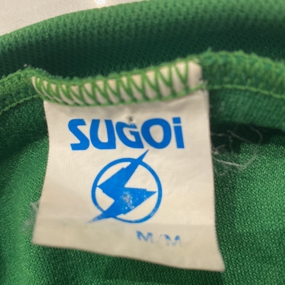 SUGOI Brand jersey jacket Green Raceway Black white checkers Mens Medium - Picture 3 of 13